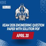 KEAM 2026 Engineering April 20 Question Paper with Solution PDF